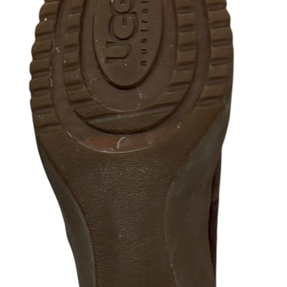 Women’s UGG Brown Suede Giselle Wedge Boots Booties Size 8 - Picture 6 of 7